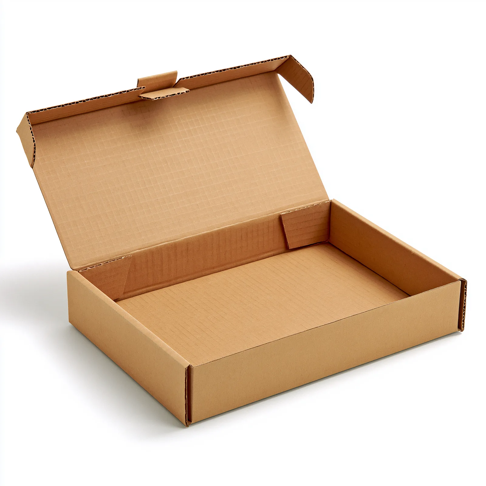 Flat A5 kraft Large Letter postal box with tuck lid